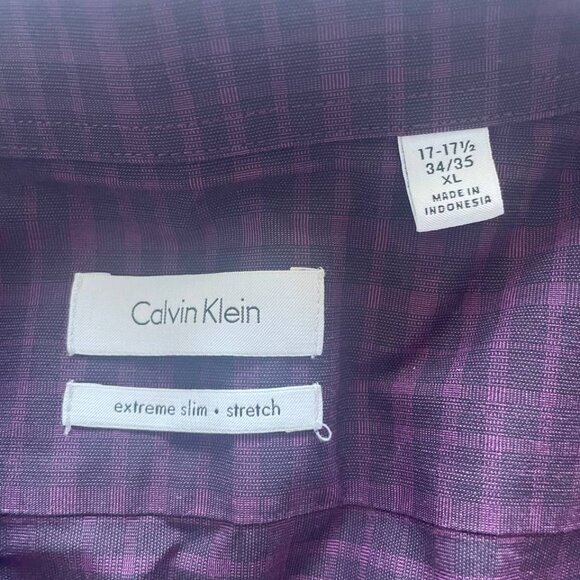 Celvin Klein Men's Dress shirt size XL extreme slim stretch - Picture 2 of 3